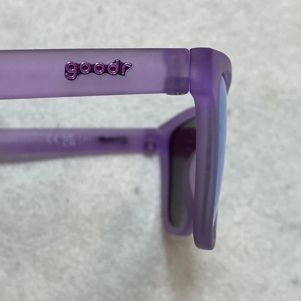 Goodr Lilac It Like That Sunglasses Unisex OS Purple Matte Green Mirrored OG